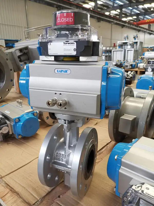 Pneumatic Segment Ball Control Valve with Topworx  Limit Switch