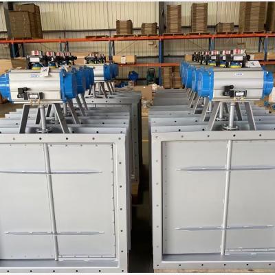 Sqaure Damper with Pneumatic Actuator