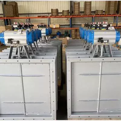 Sqaure Damper with Pneumatic Actuator
