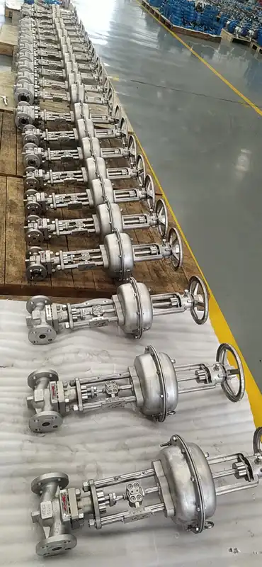 Pneumatic diaphragm control valve for fertilizer plant